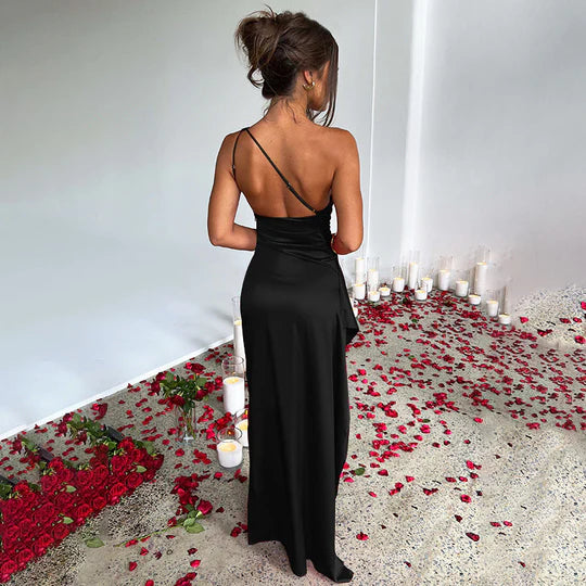 Olivia | Elegantes Satin-Maxikleid