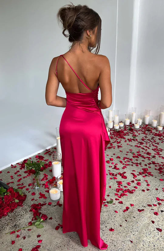 Olivia | Elegantes Satin-Maxikleid