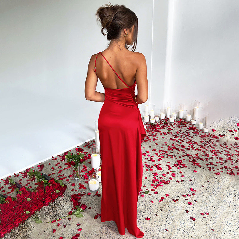 Olivia | Elegantes Satin-Maxikleid